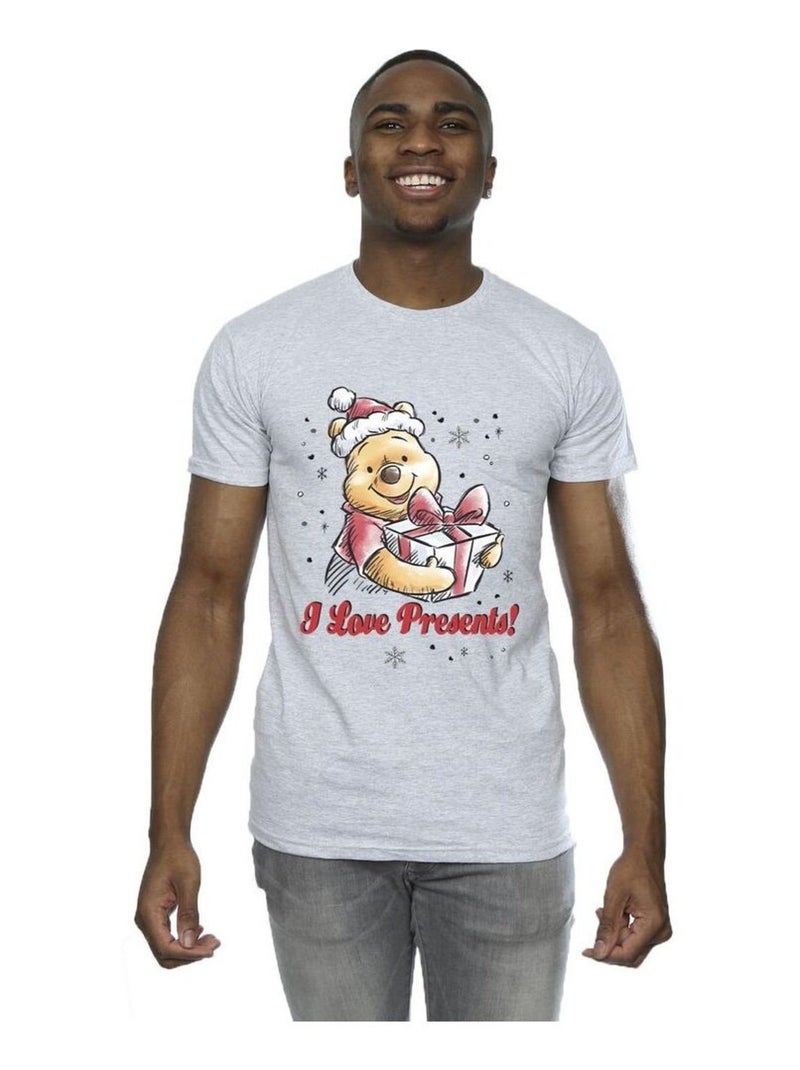 Disney - T-shirt PRESENTS Gris chiné - Kiabi