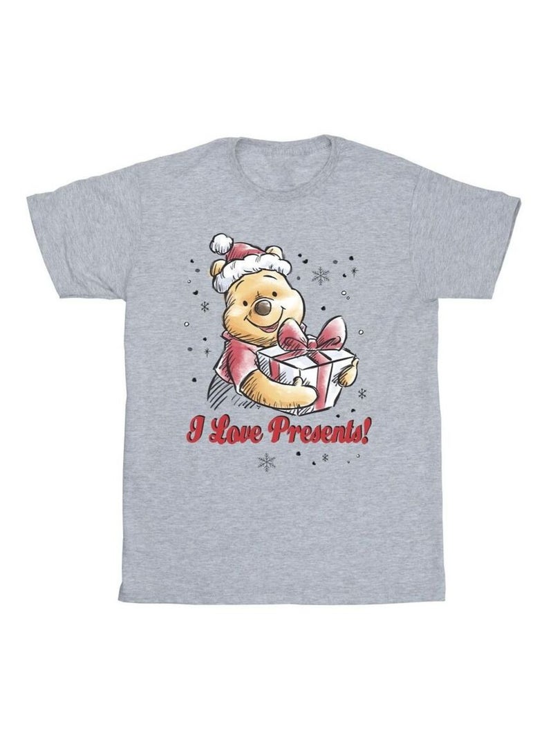 Disney - T-shirt PRESENTS Gris chiné - Kiabi
