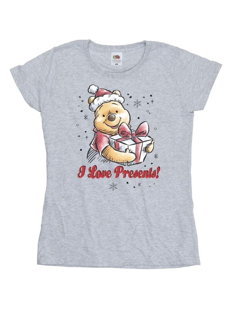 Disney - T-shirt PRESENTS Gris chiné - Kiabi