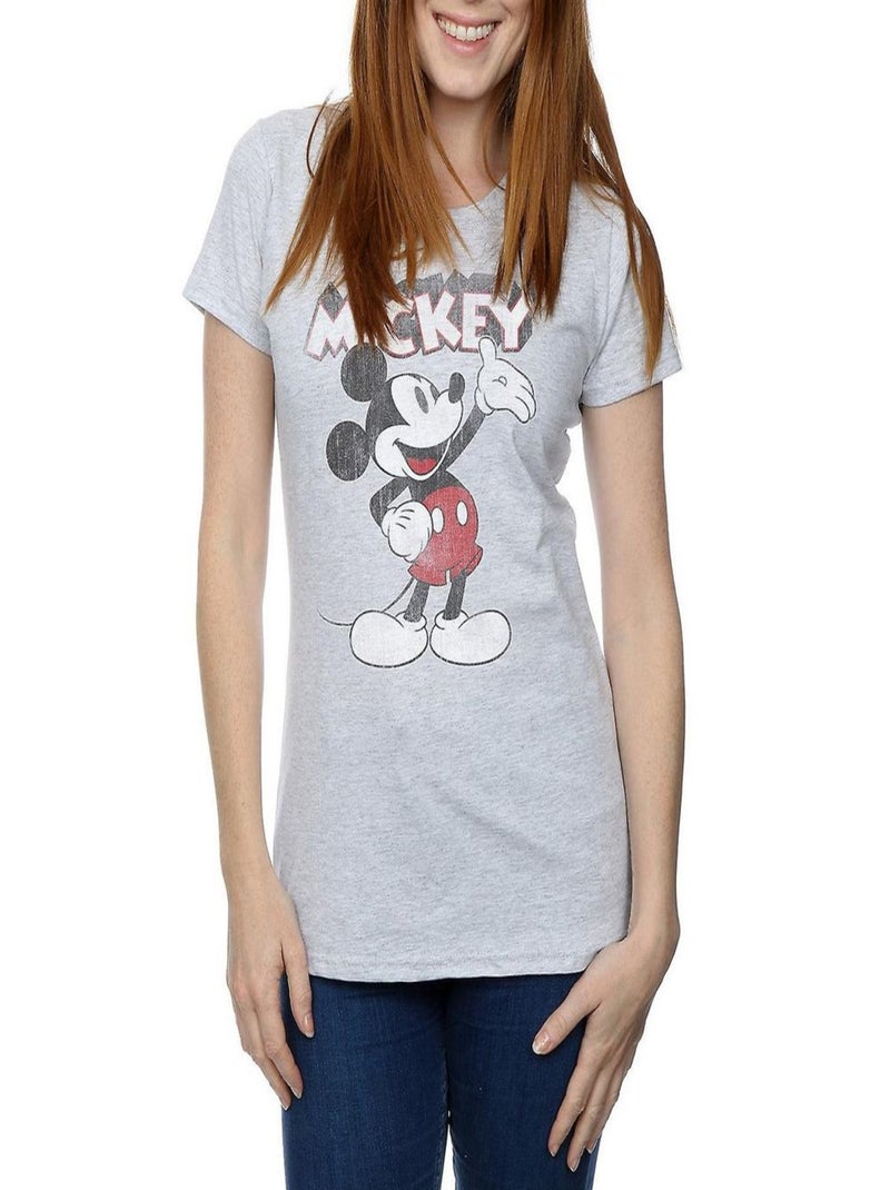 Disney - T-shirt PRESENTS (Mickey Mouse) Gris chiné - Kiabi