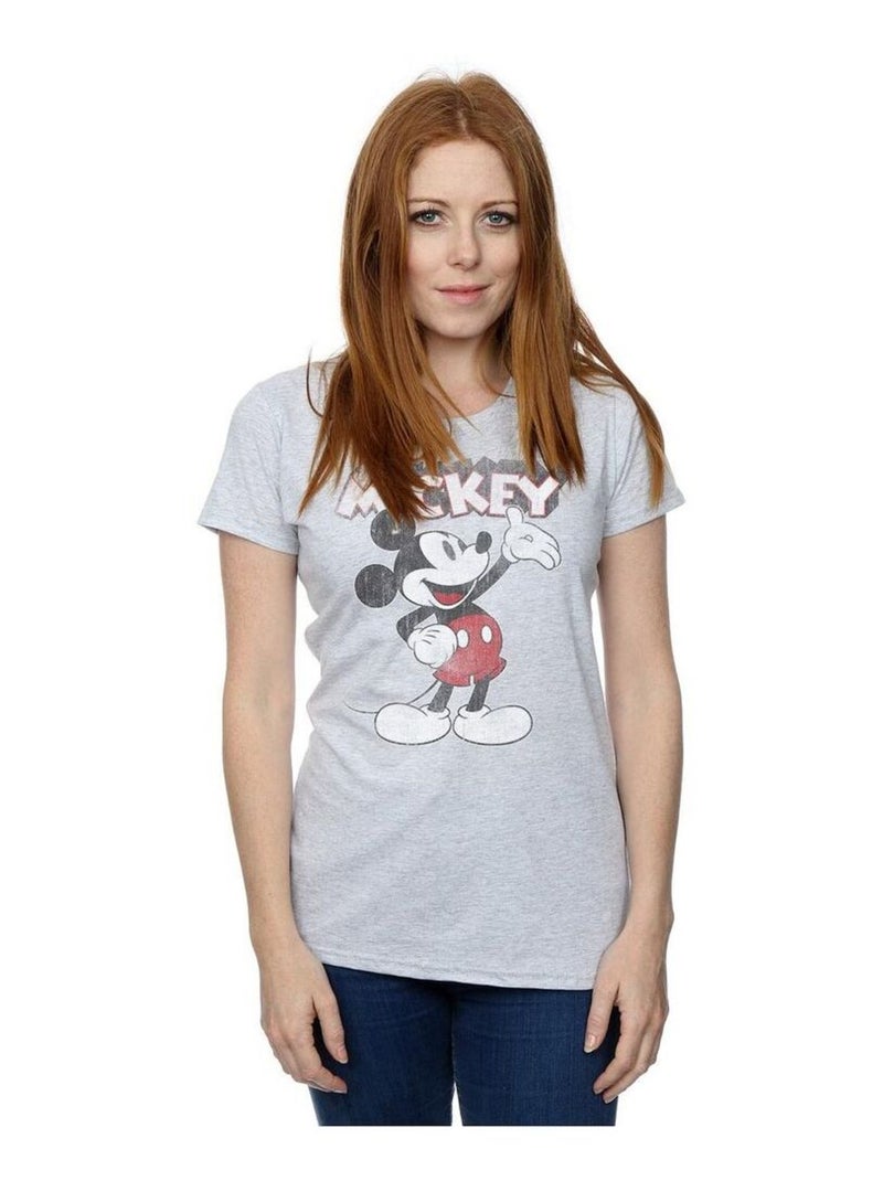 Disney - T-shirt PRESENTS (Mickey Mouse) Gris chiné - Kiabi