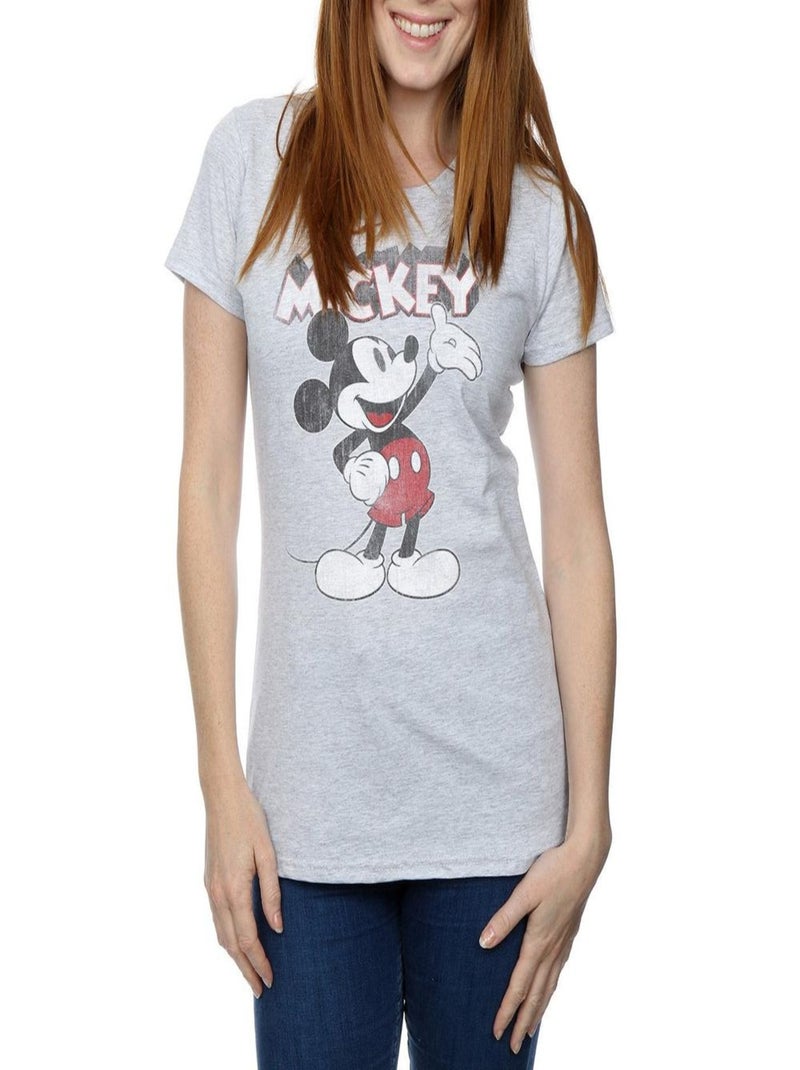 Disney - T-shirt PRESENTS (Mickey Mouse) Gris chiné - Kiabi