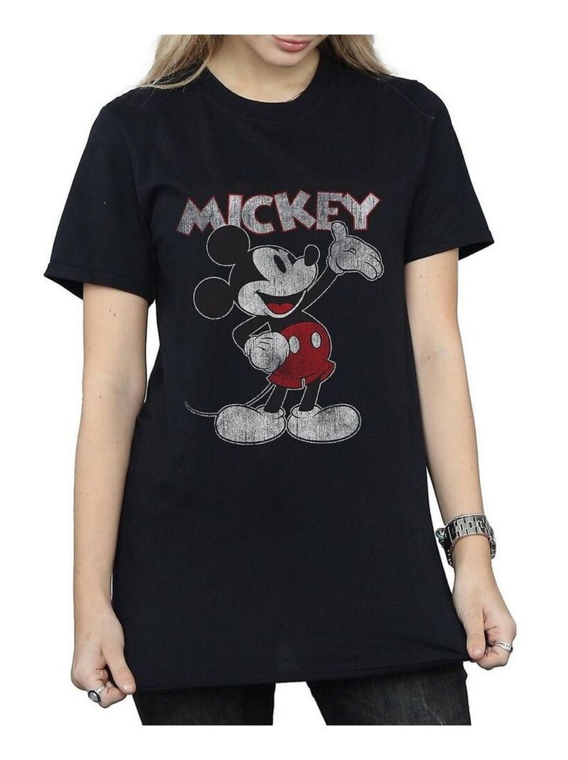 Disney - T-shirt PRESENTS (Mickey Mouse) Noir - Kiabi