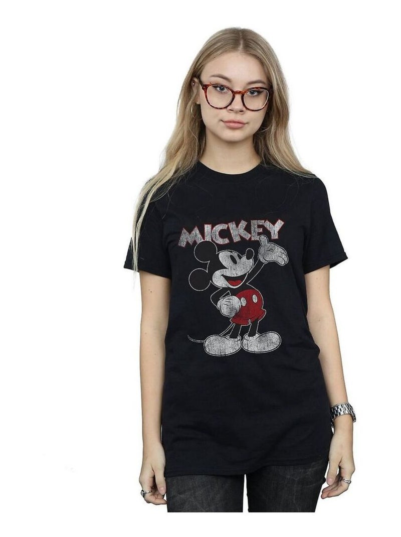 Disney - T-shirt PRESENTS (Mickey Mouse) Noir - Kiabi