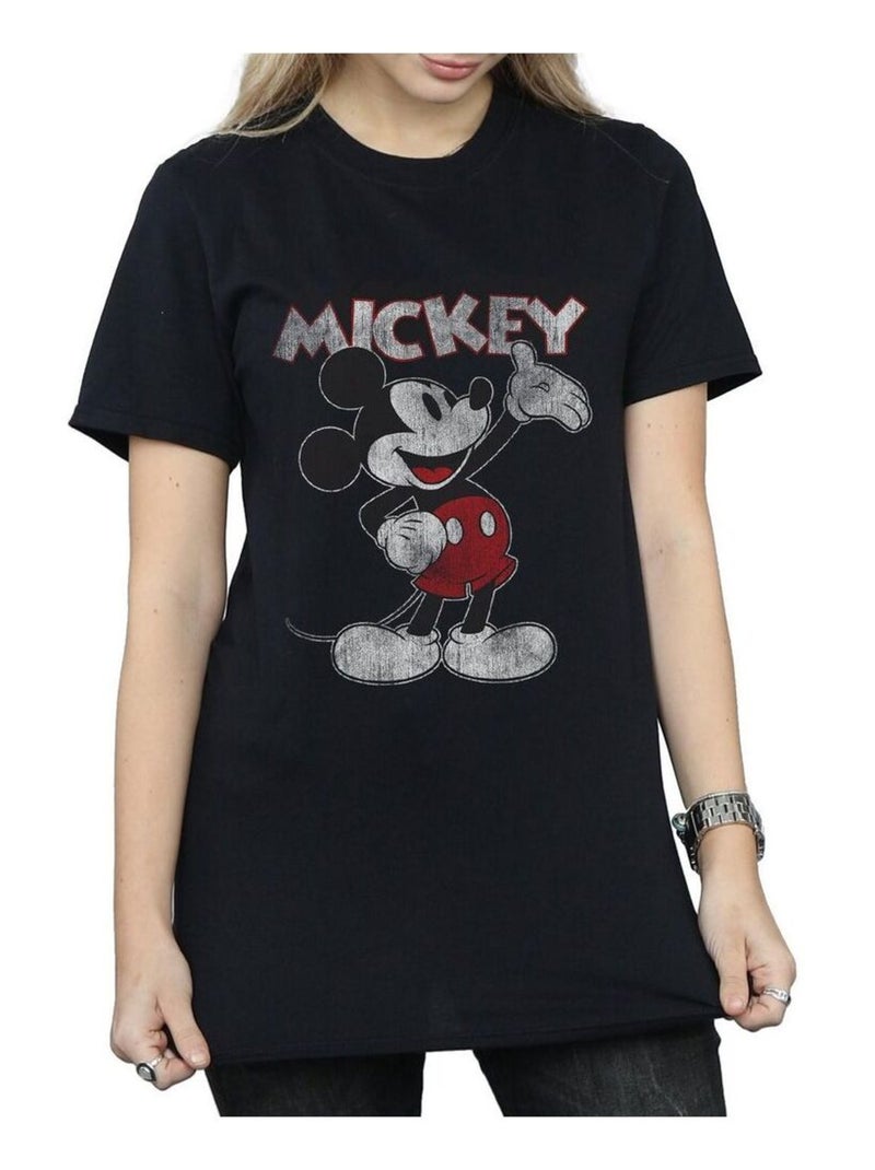 Disney - T-shirt PRESENTS (Mickey Mouse) Noir - Kiabi