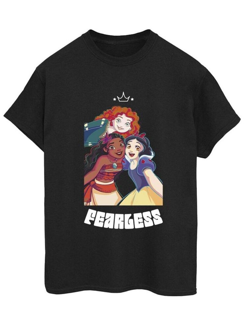 Disney - T-shirt PRINCESS FEARLESS Noir - Kiabi