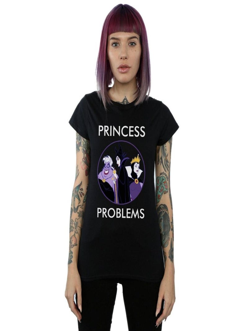 Disney - T-shirt PRINCESS HEADACHES Noir - Kiabi
