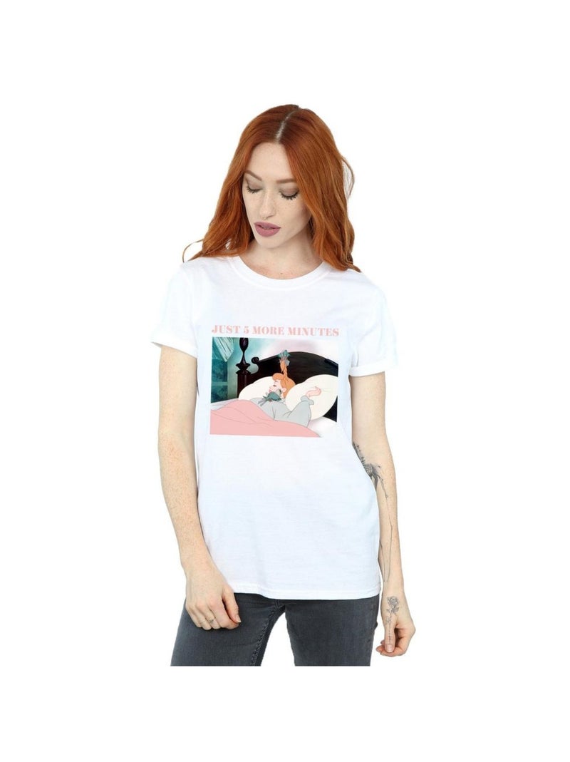 Disney - T-shirt PRINCESS JUST FIVE MORE MINUTES Blanc - Kiabi