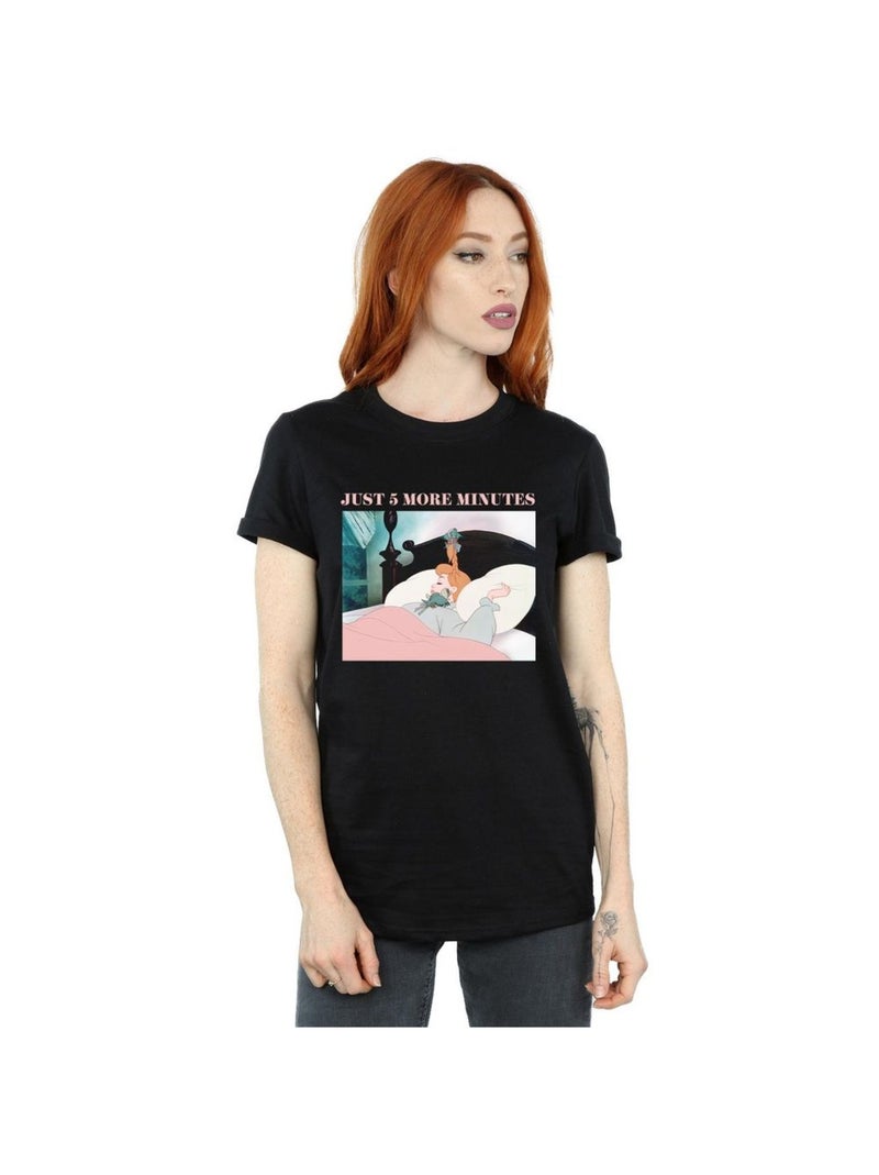 Disney - T-shirt PRINCESS JUST FIVE MORE MINUTES Noir - Kiabi