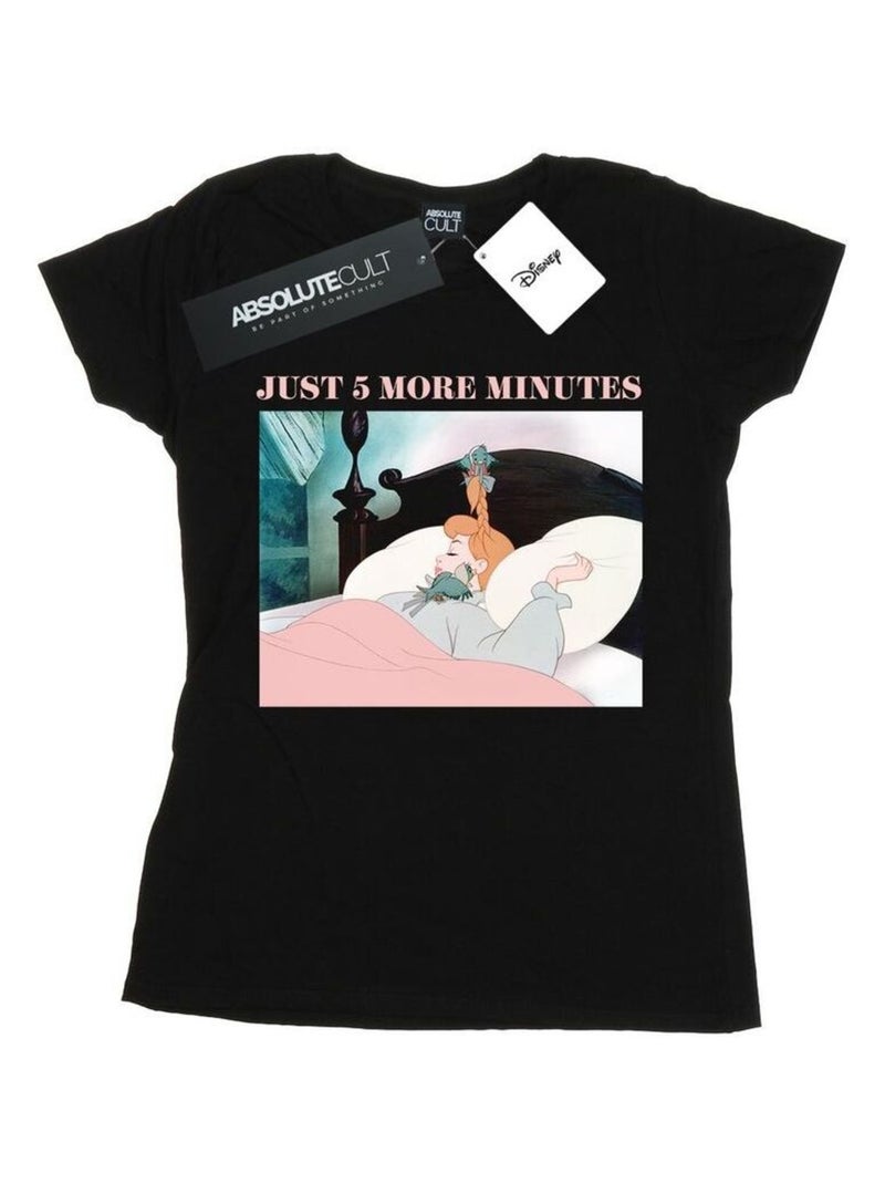 Disney - T-shirt PRINCESS JUST FIVE MORE MINUTES Noir - Kiabi