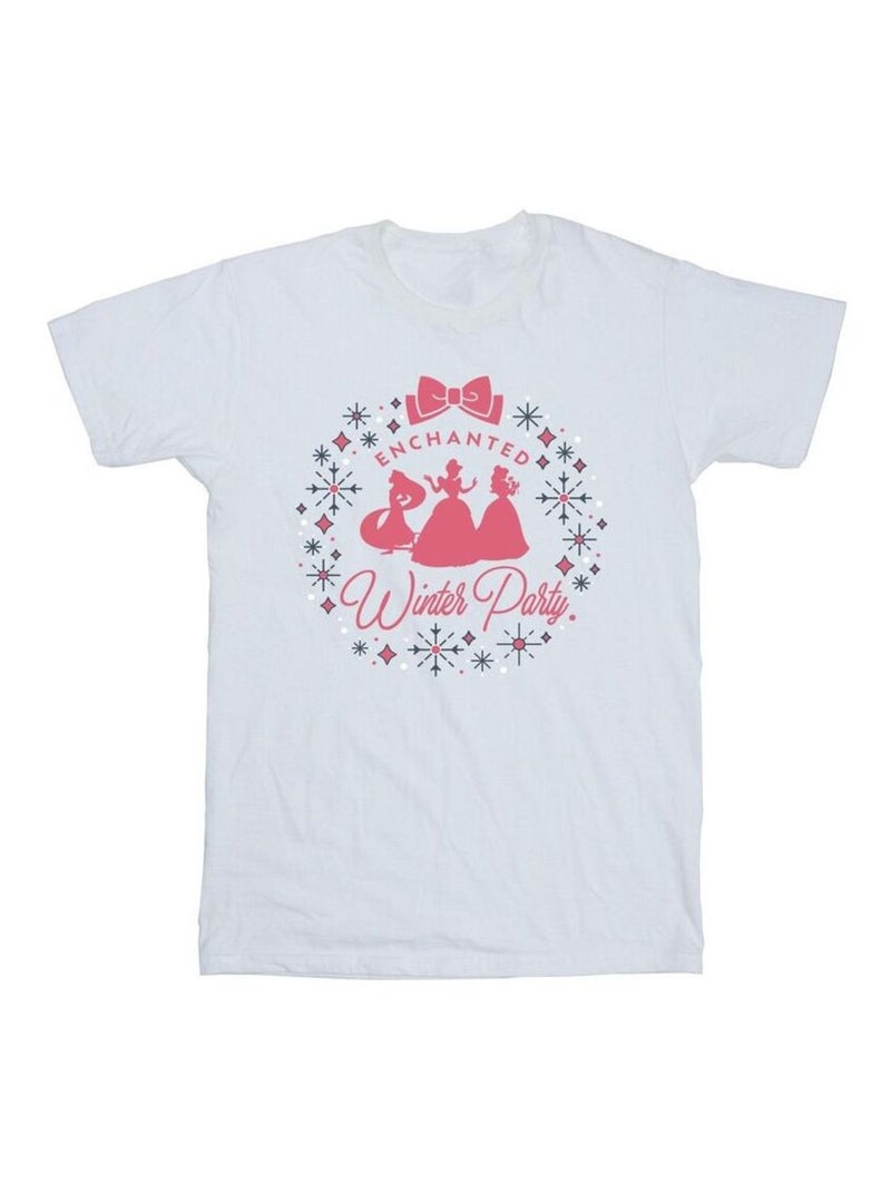 Disney - T-shirt PRINCESS WINTER PARTY Blanc - Kiabi