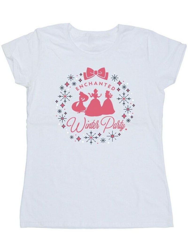 Disney - T-shirt PRINCESS WINTER PARTY Blanc - Kiabi