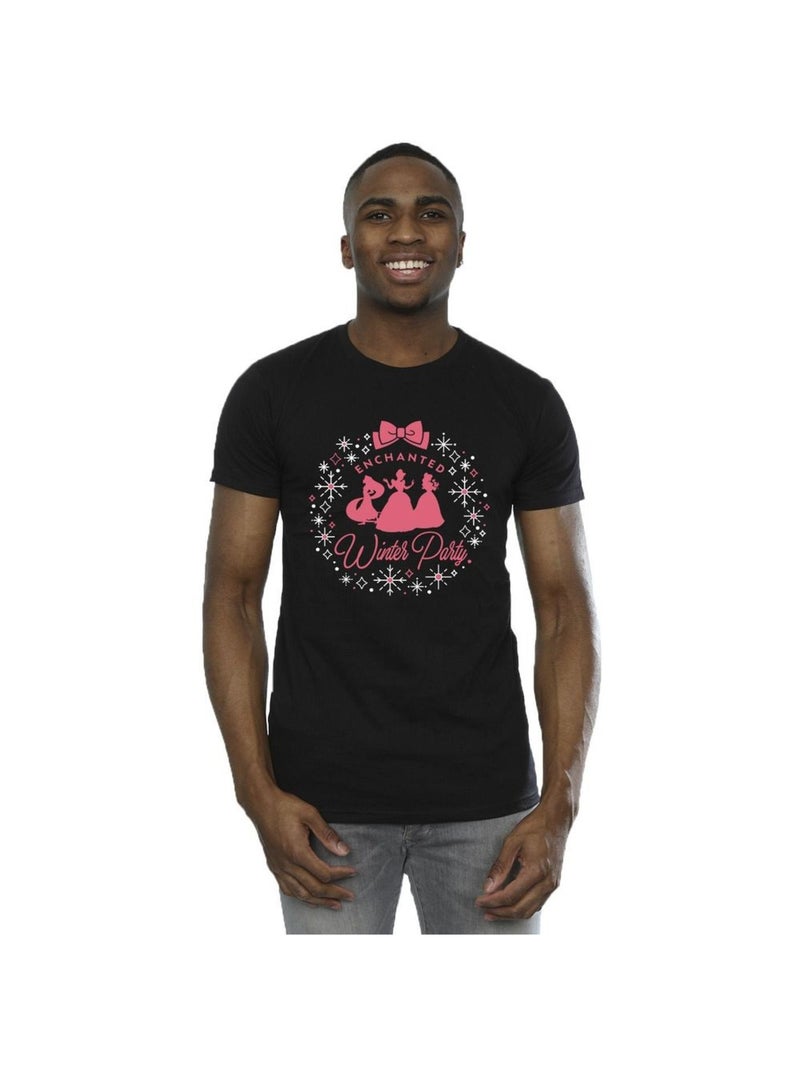 Disney - T-shirt PRINCESS WINTER PARTY Noir - Kiabi