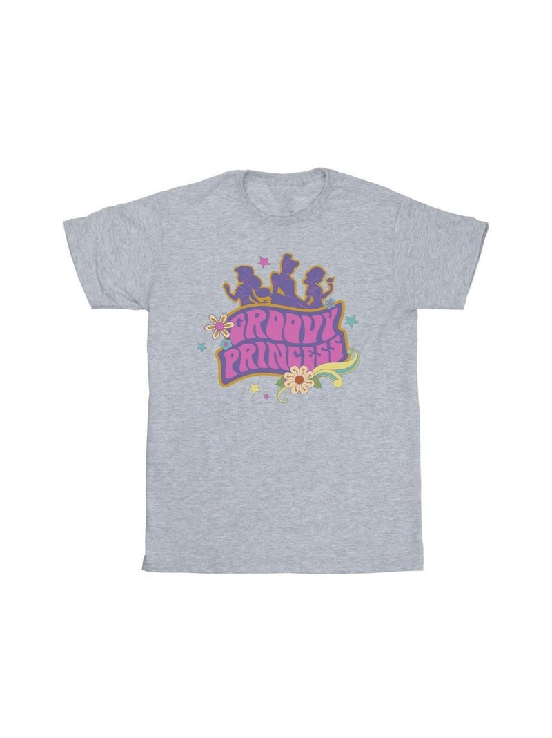 Disney - T-shirt PRINCESSES Gris chiné - Kiabi