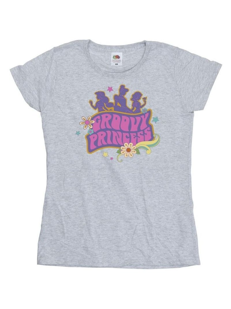 Disney - T-shirt PRINCESSES Gris chiné - Kiabi