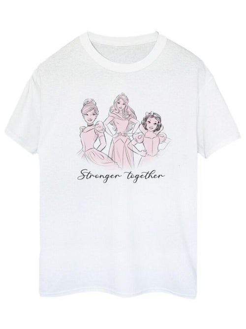Disney - T-shirt PRINCESSES STRONGER TOGETHER - Kiabi