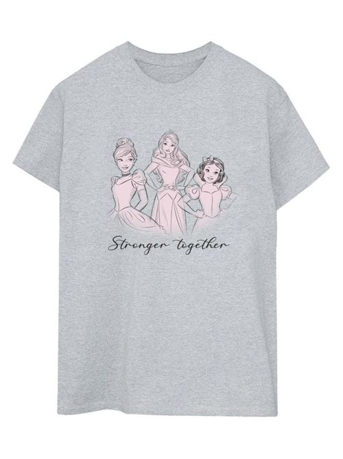 Disney - T-shirt PRINCESSES STRONGER TOGETHER - Kiabi
