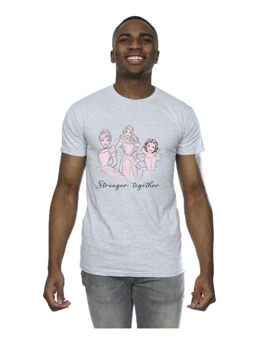 Disney - T-shirt PRINCESSES STRONGER TOGETHER - Kiabi