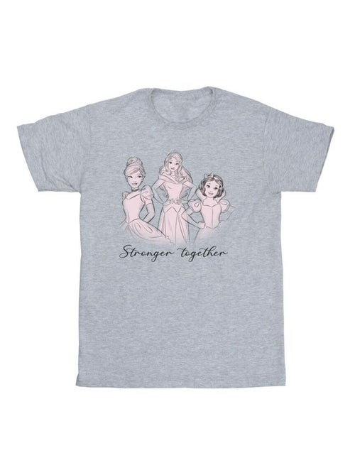 Disney - T-shirt PRINCESSES STRONGER TOGETHER - Kiabi