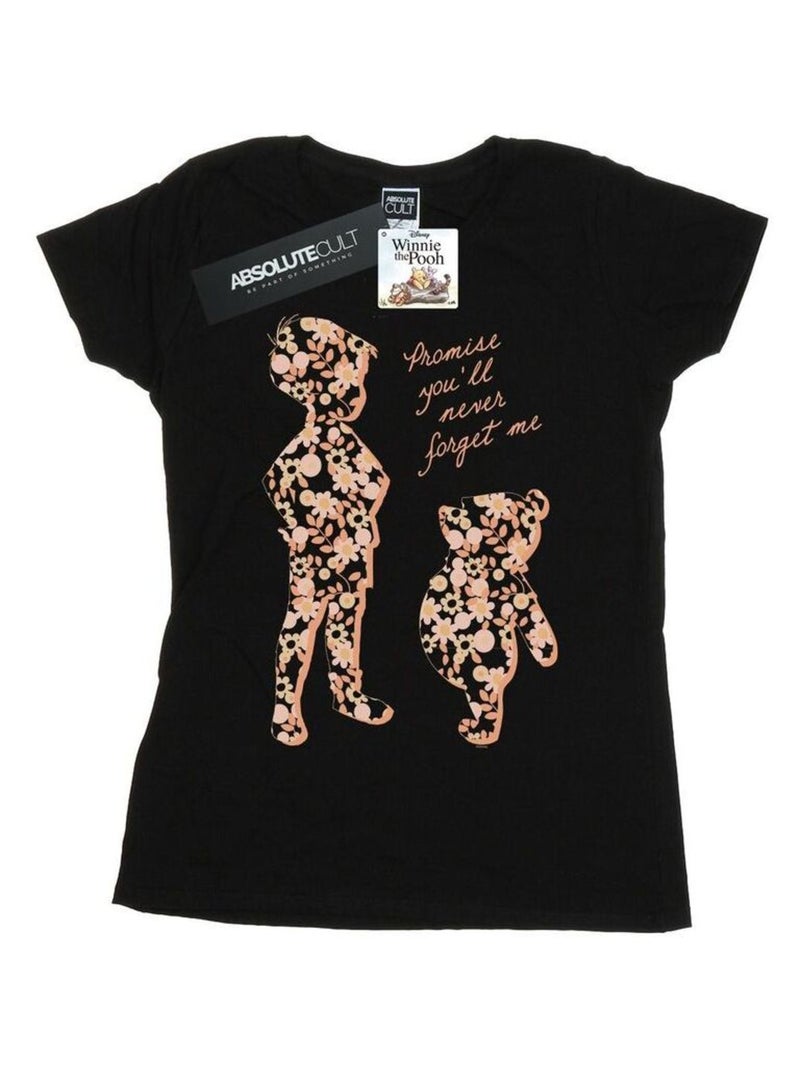 Disney - T-shirt PROMISE YOU'LL NEVER FORGET Noir - Kiabi