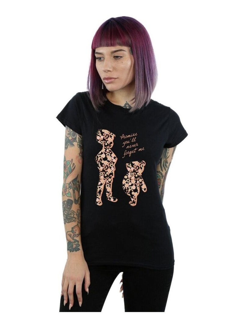 Disney - T-shirt PROMISE YOU'LL NEVER FORGET Noir - Kiabi