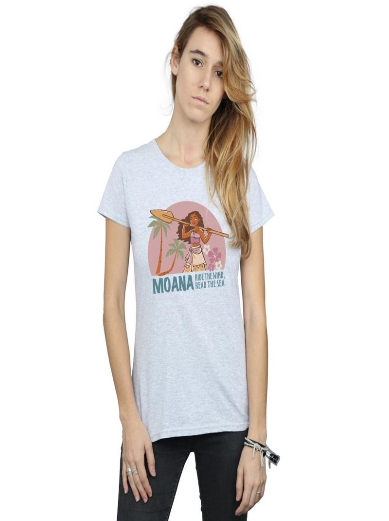 Disney - T-shirt READ THE SEA Gris chiné - Kiabi