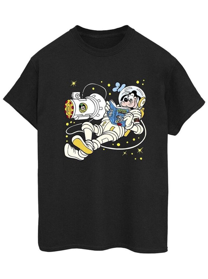 Disney - T-shirt READING IN SPACE Noir - Kiabi