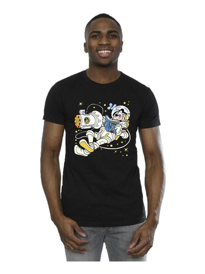 Disney - T-shirt READING IN SPACE Noir - Kiabi