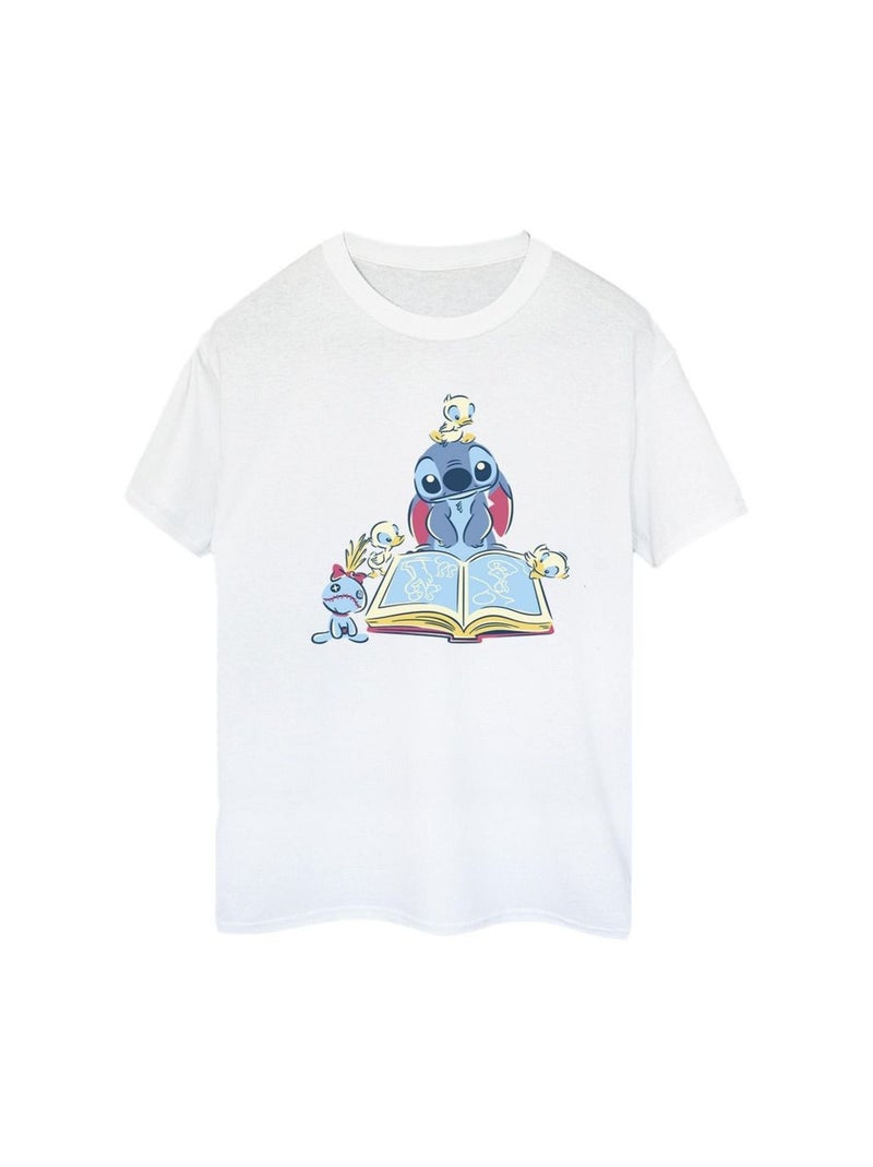 Disney - T-shirt READING READING A BOOK Blanc - Kiabi