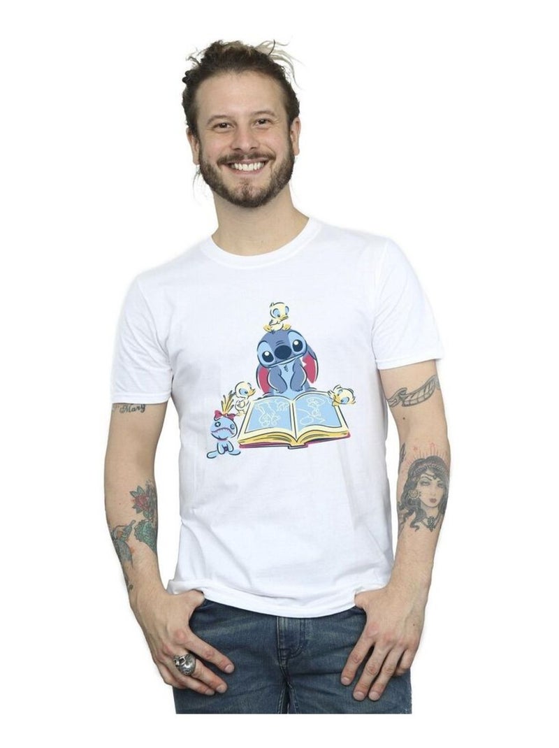 Disney - T-shirt READING READING A BOOK Blanc - Kiabi