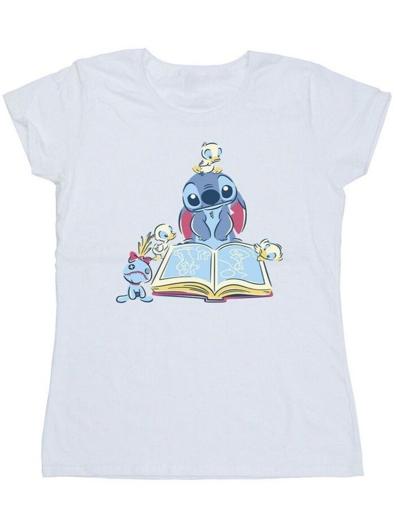 Disney - T-shirt READING READING A BOOK Blanc - Kiabi