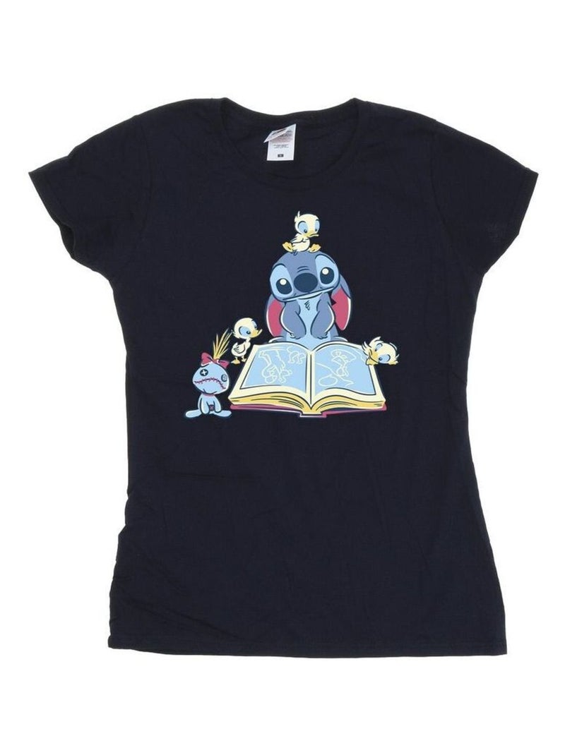 Disney - T-shirt READING READING A BOOK Bleu marine - Kiabi