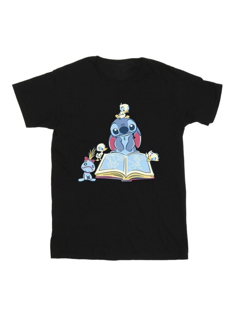 Disney - T-shirt READING READING A BOOK Noir - Kiabi