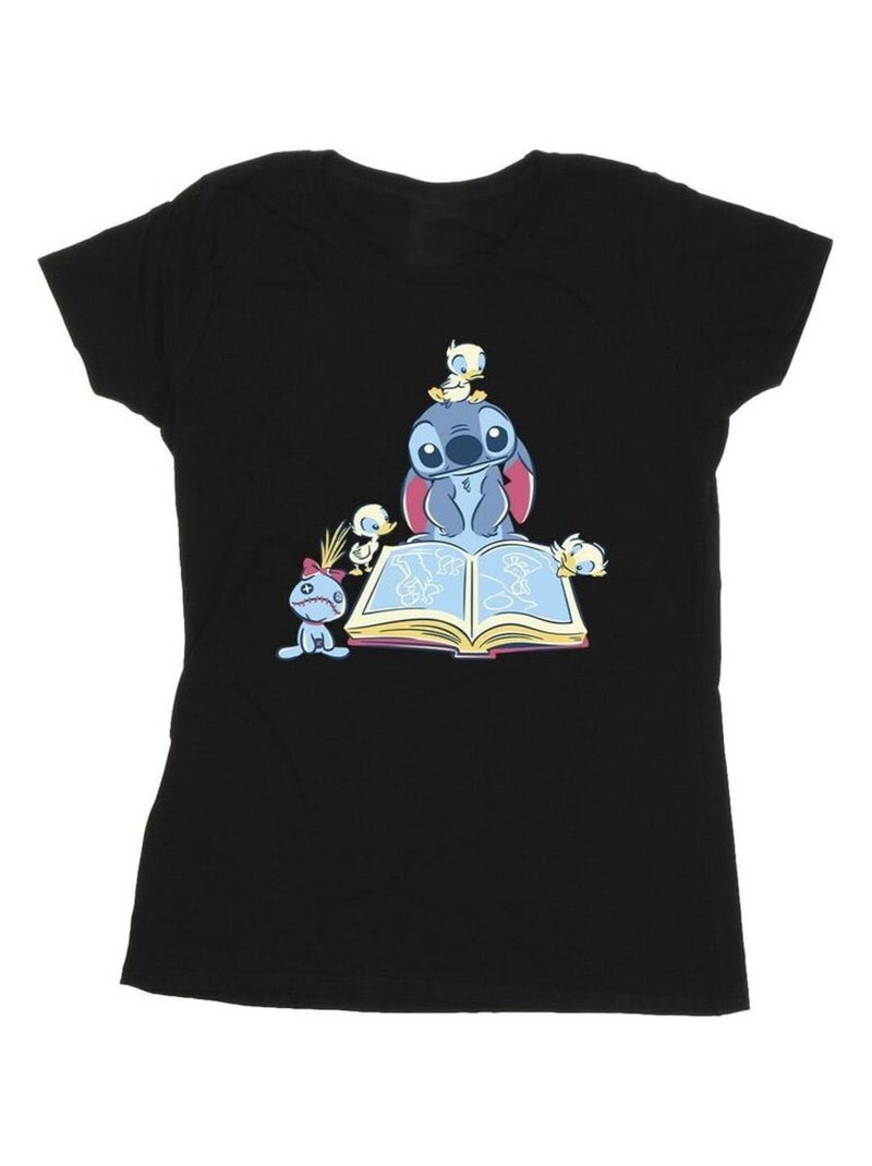 Disney - T-shirt READING READING A BOOK Noir - Kiabi