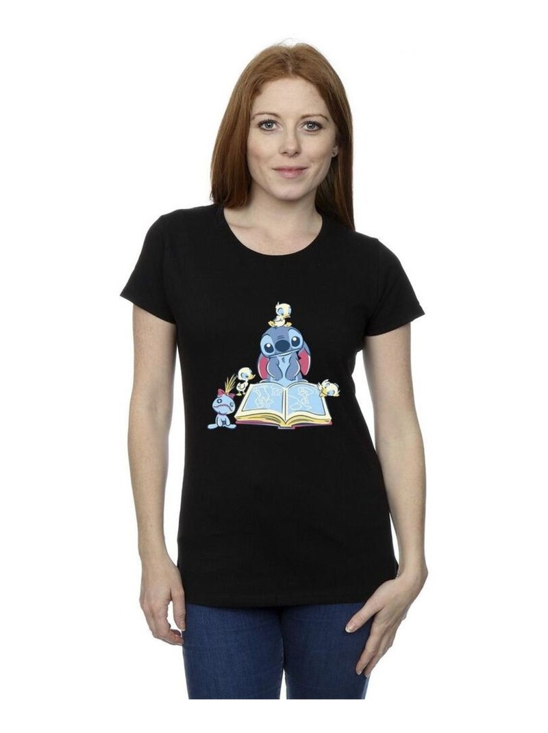 Disney - T-shirt READING READING A BOOK Noir - Kiabi