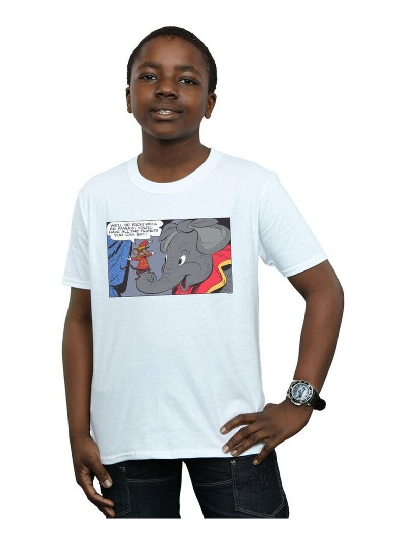 Disney - T-shirt RICH AND FAMOUS Blanc - Kiabi