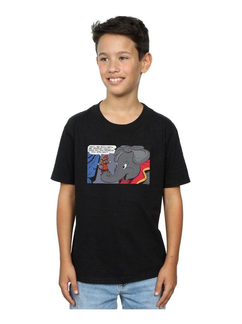 Disney - T-shirt RICH AND FAMOUS Noir - Kiabi
