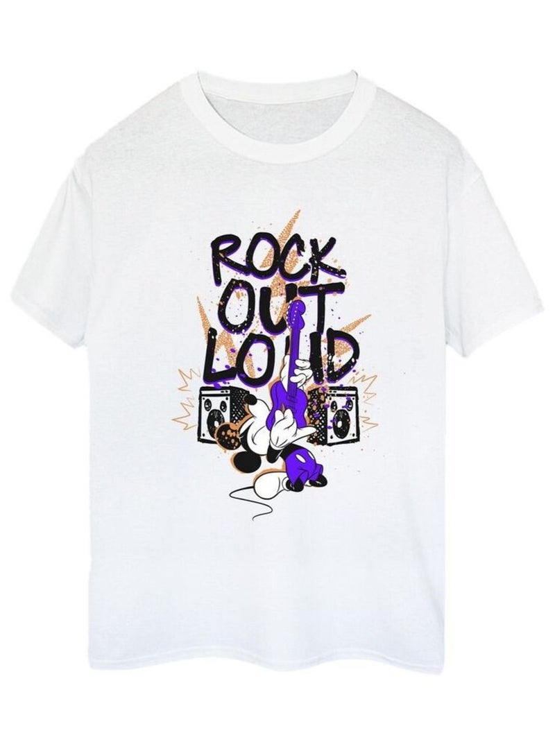 Disney - T-shirt ROCK OUT LOUD Blanc - Kiabi