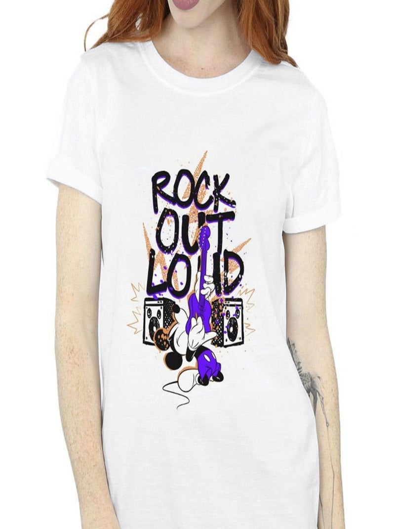 Disney - T-shirt ROCK OUT LOUD Blanc - Kiabi