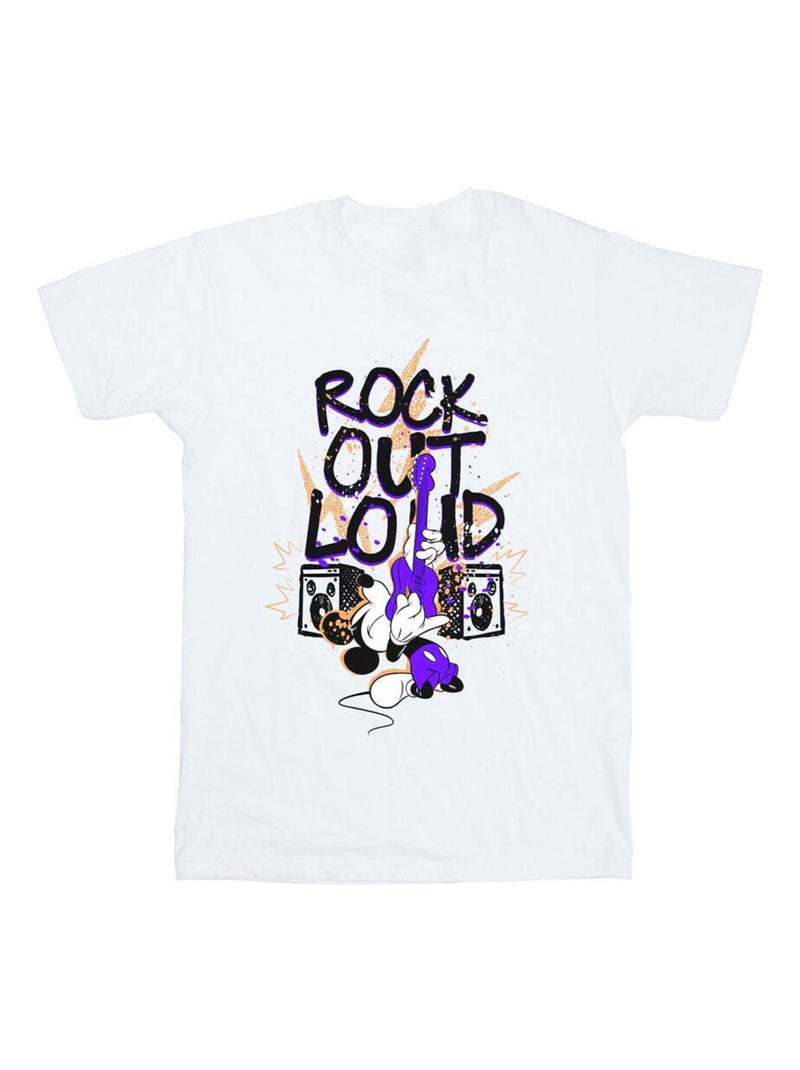 Disney - T-shirt ROCK OUT LOUD Blanc - Kiabi