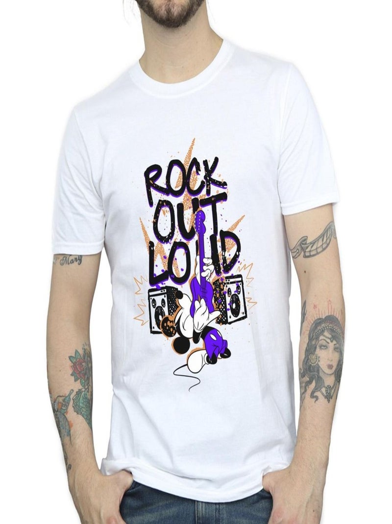 Disney - T-shirt ROCK OUT LOUD Blanc - Kiabi