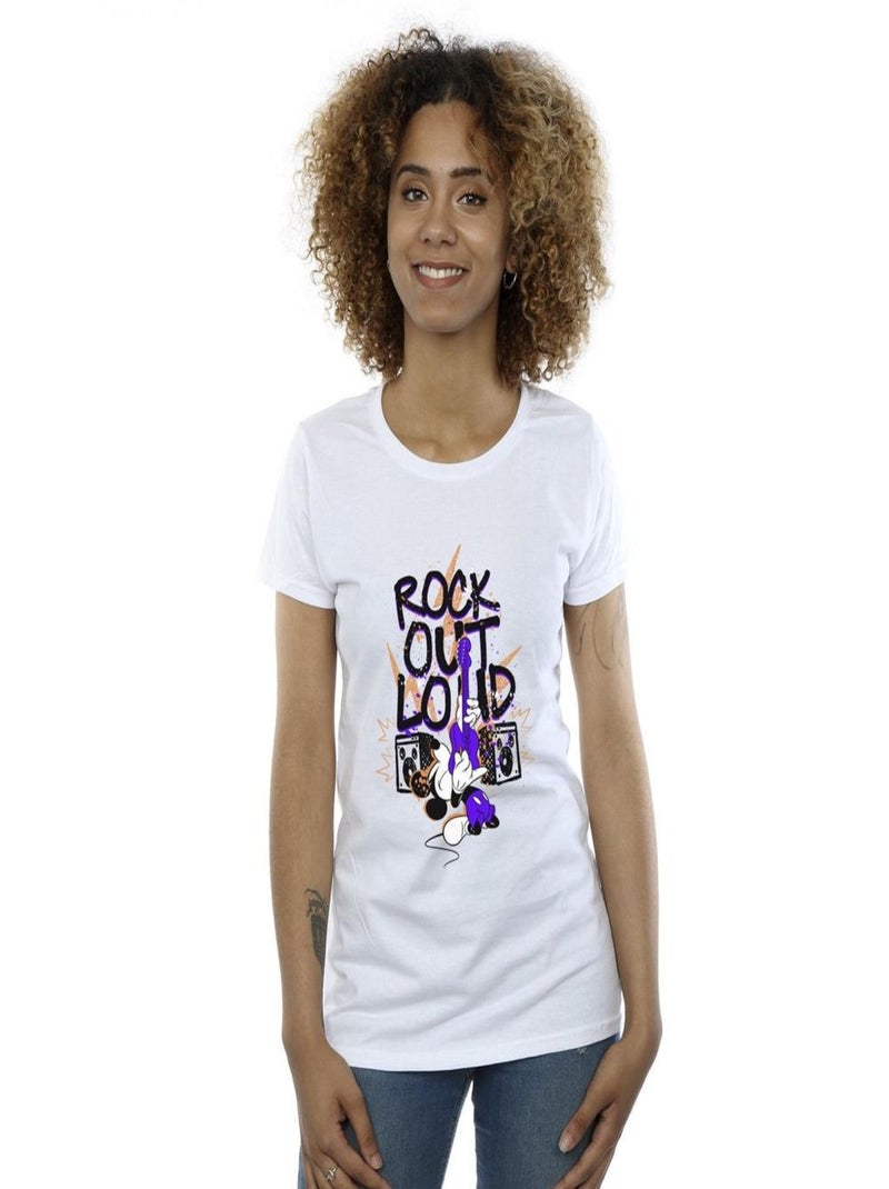 Disney - T-shirt ROCK OUT LOUD Blanc - Kiabi