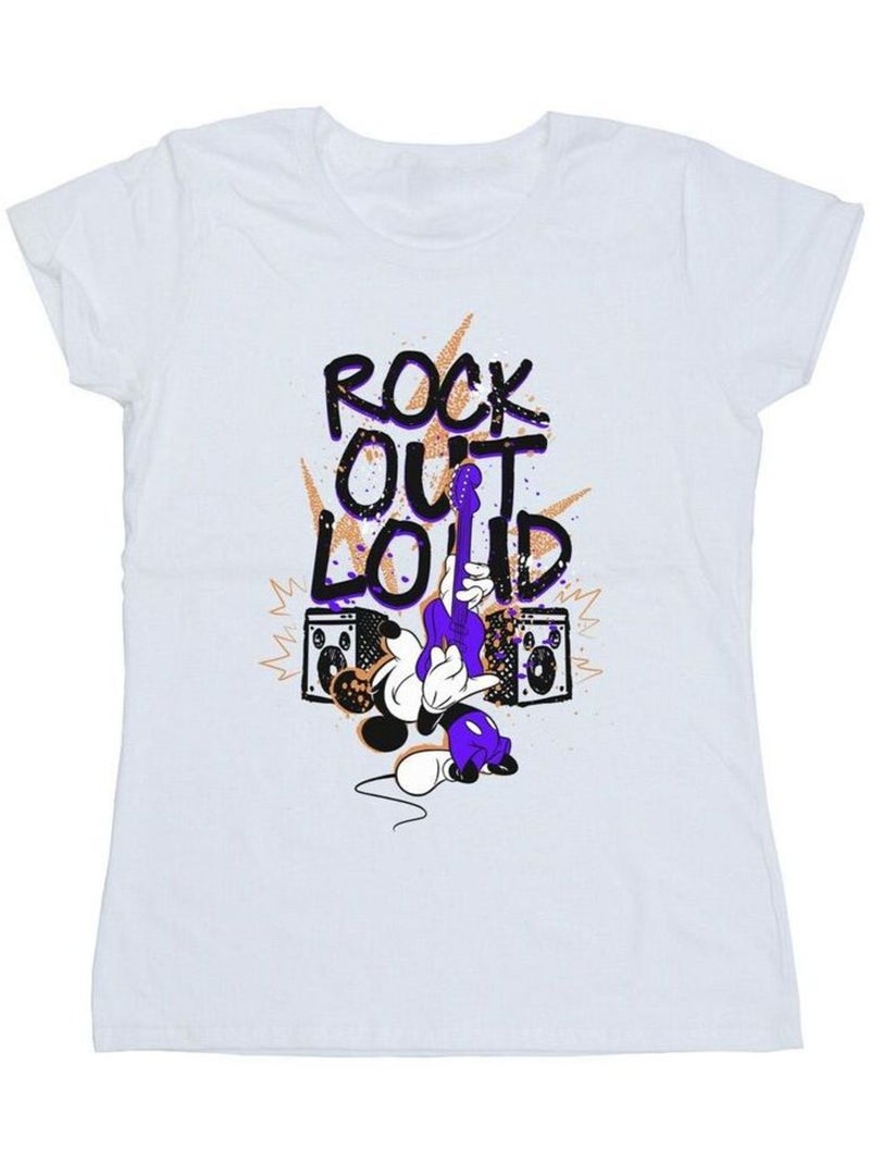 Disney - T-shirt ROCK OUT LOUD Blanc - Kiabi