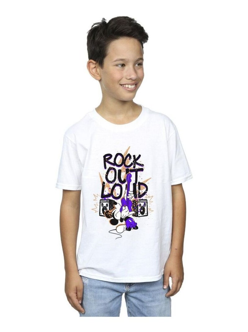 Disney - T-shirt ROCK OUT LOUD Blanc - Kiabi