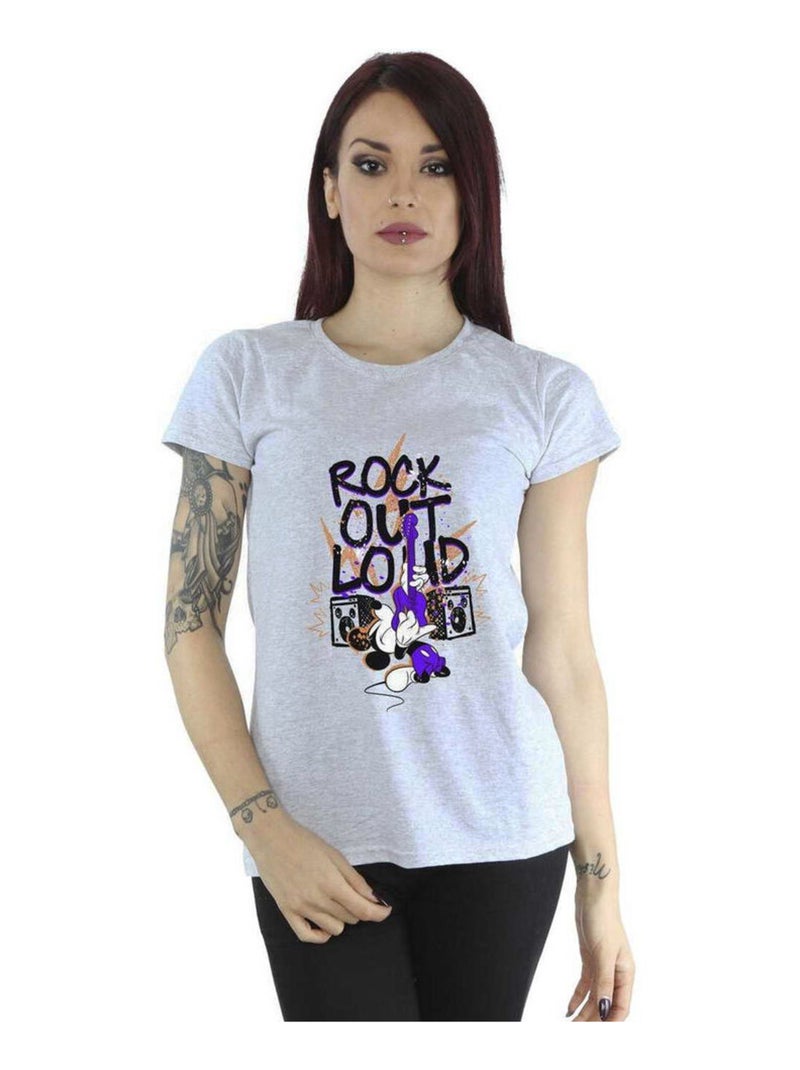 Disney - T-shirt ROCK OUT LOUD Gris chiné - Kiabi