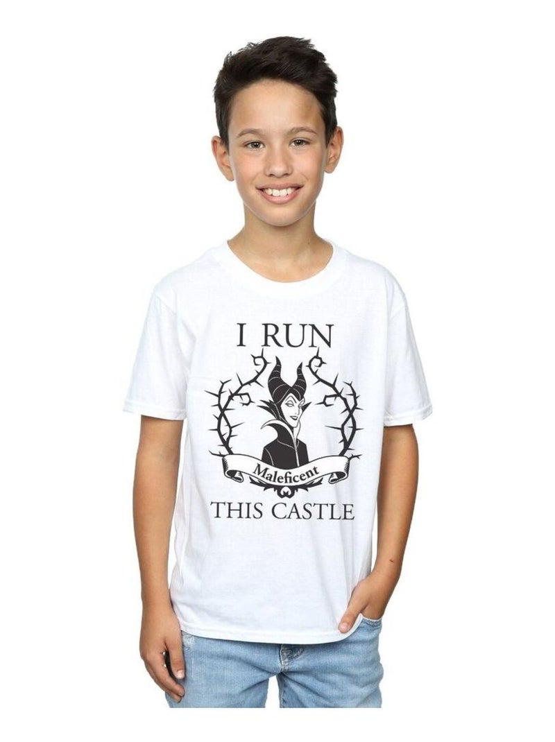Disney - T-shirt RUN THIS Blanc - Kiabi