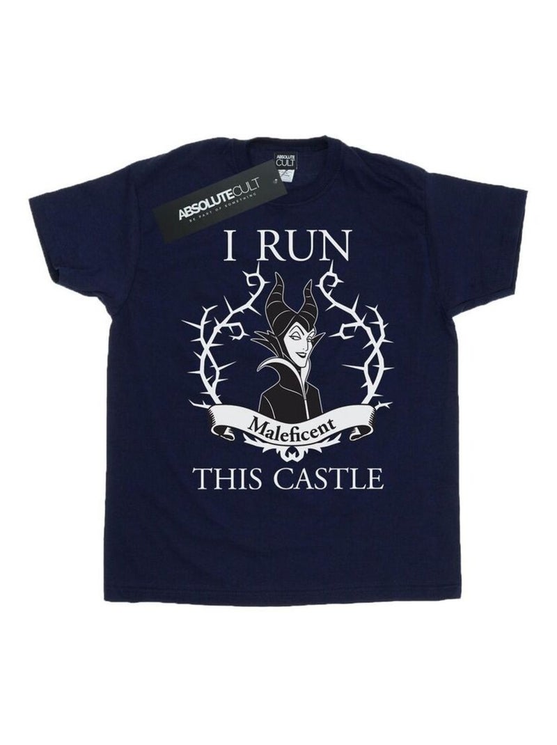 Disney - T-shirt RUN THIS Bleu marine - Kiabi