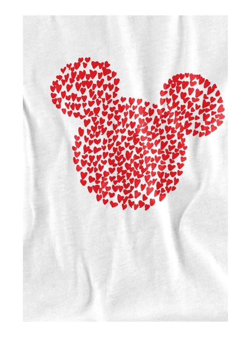 Disney - T-shirt Saint-Valentin motifs silhouette et oreilles en cœurs de Mickey Mouse - Kiabi