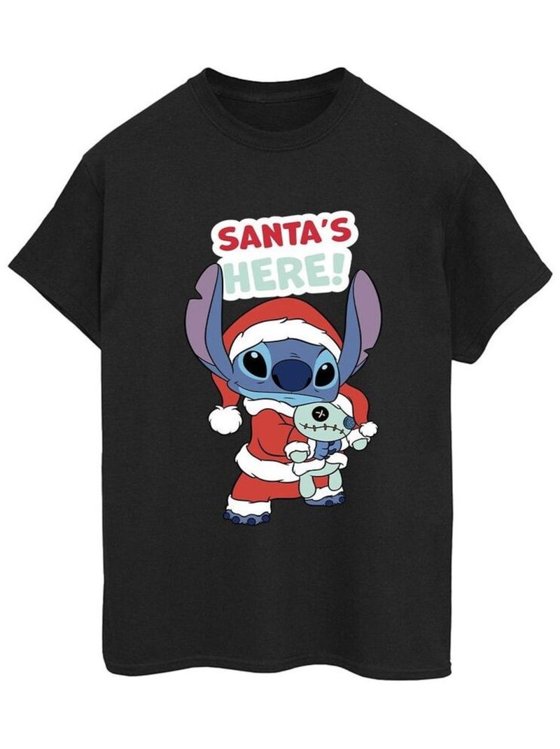 Disney - T-shirt SANTA'S HERE Noir - Kiabi