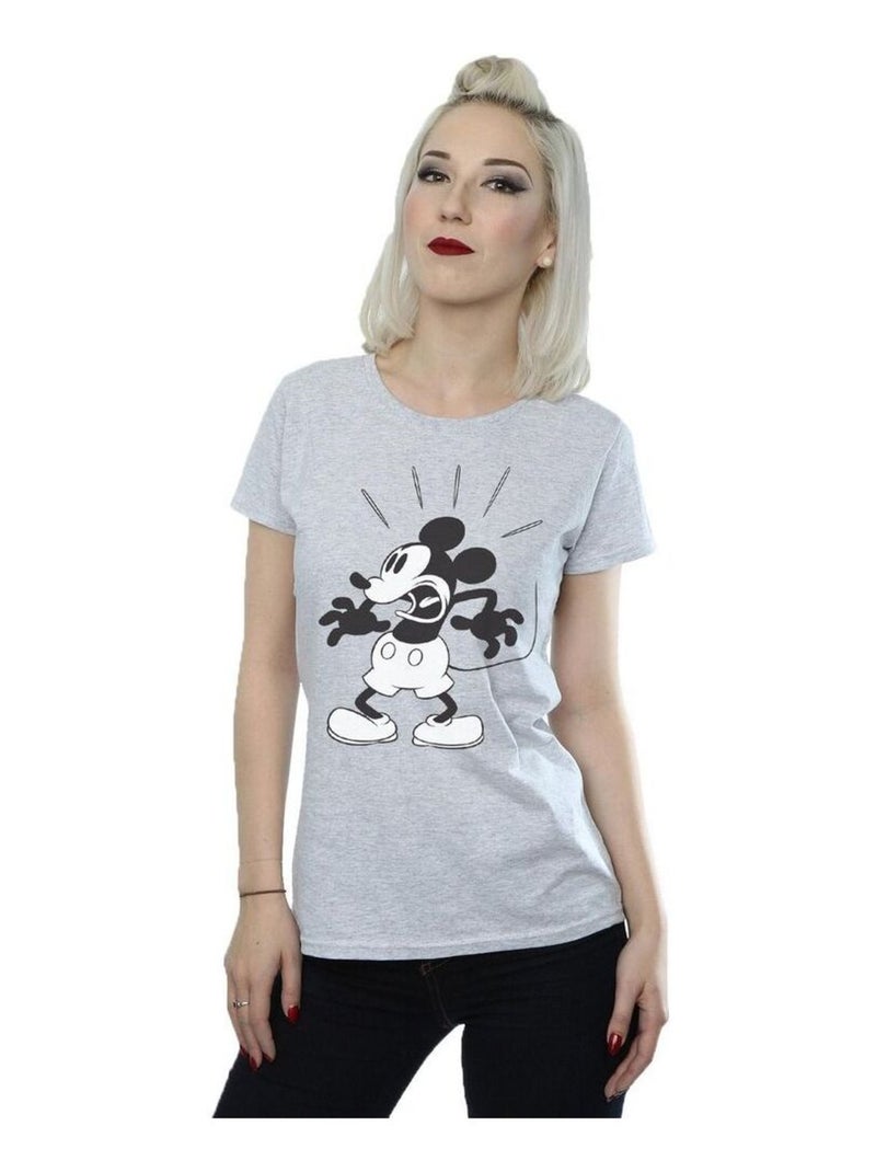 Disney - T-shirt SCARED Gris chiné - Kiabi
